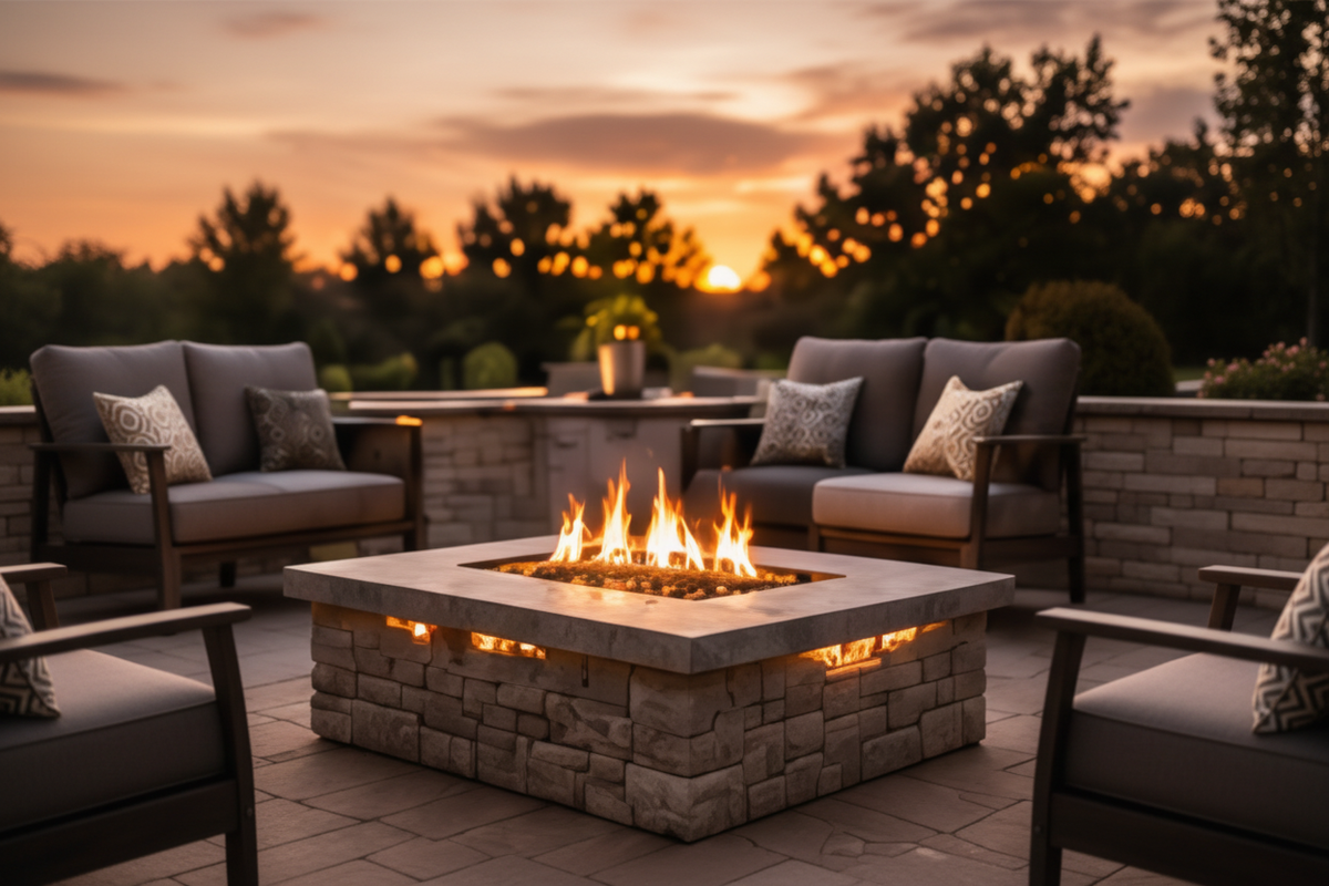 Enhanced fire-pit scene, retry