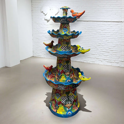 Grand Talavera Garden Fountain | Handmade Mexican Art